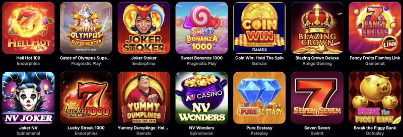 NV Spelleverantörer och Tillgängliga Spel